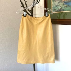 Vintage Ardeche Leather Skirt Lamb Skin Size 6